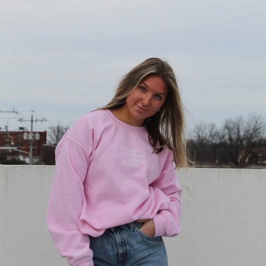 pretty girls like worship music front side crewneck