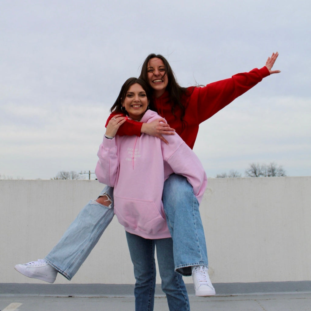 red and pink pretty girls like worship music hoodie 